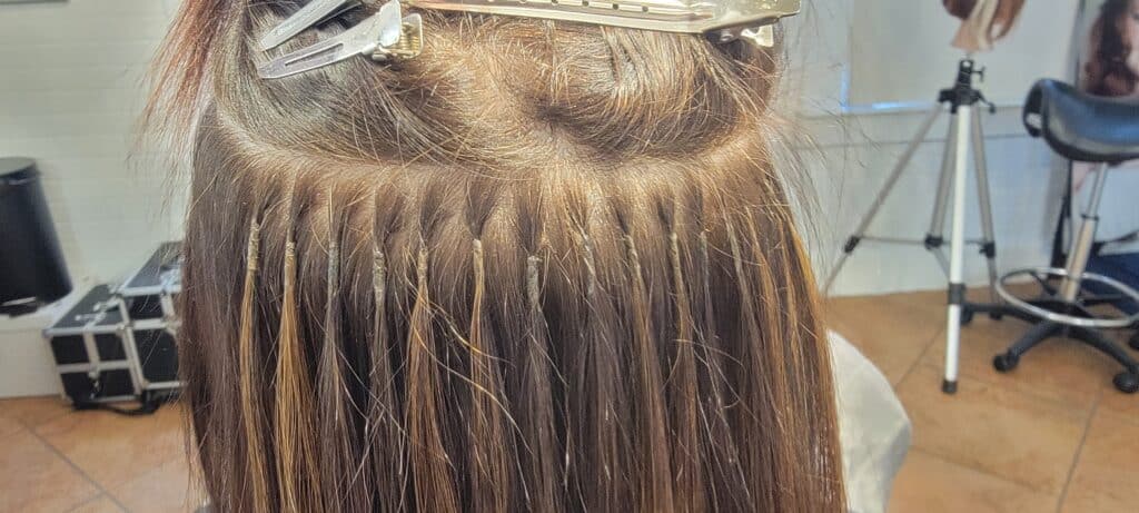 Keratin Fusion Hair Extensions provide the most customization for most hair types.